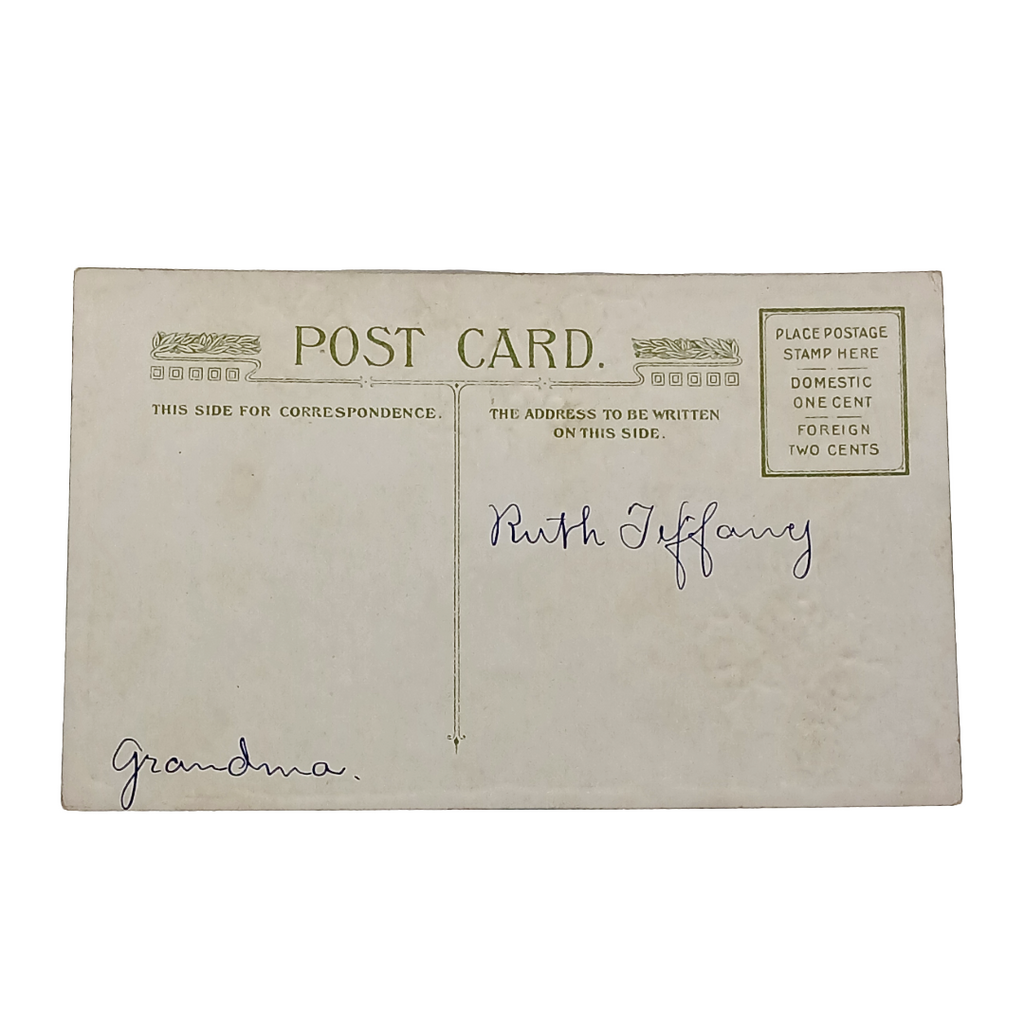 Christmas Postcard Old World Santa in Brown Robe Children Winsch Pub