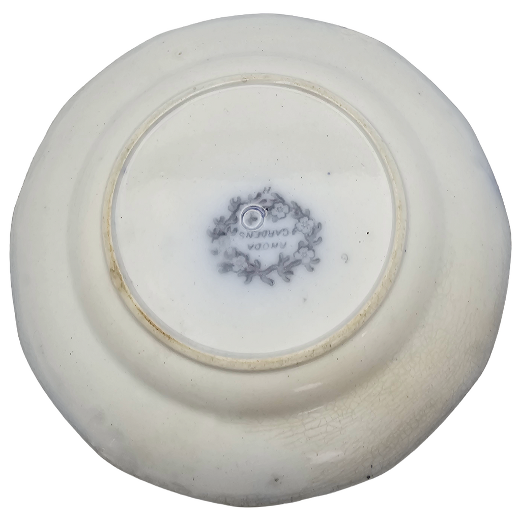 Antique English Ironstone Mulberry Transfer Plate Rhoda Gardens Pattern Circa 1840-1850