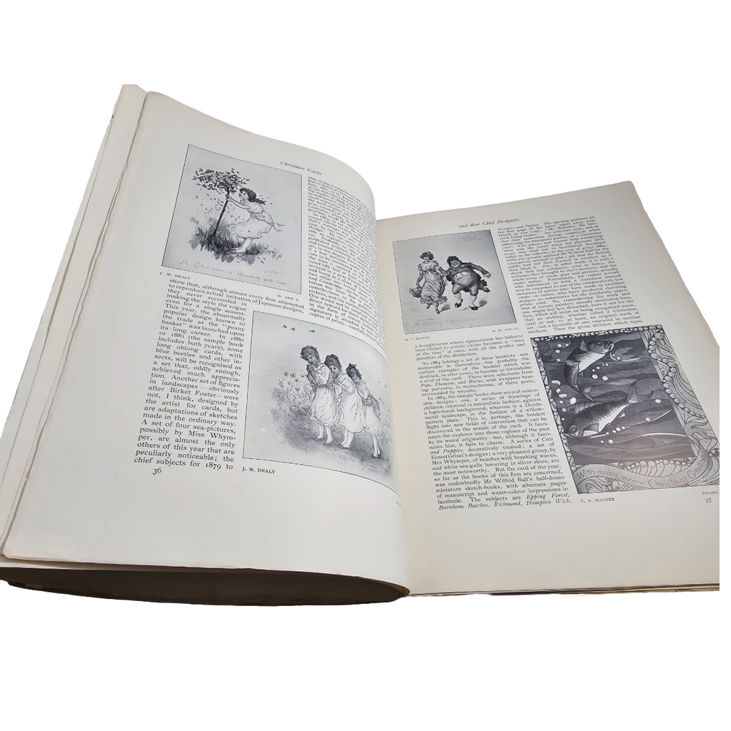 Art Nouveau Mag Christmas Cards & Their Designers Gleeson White 1894 Studio