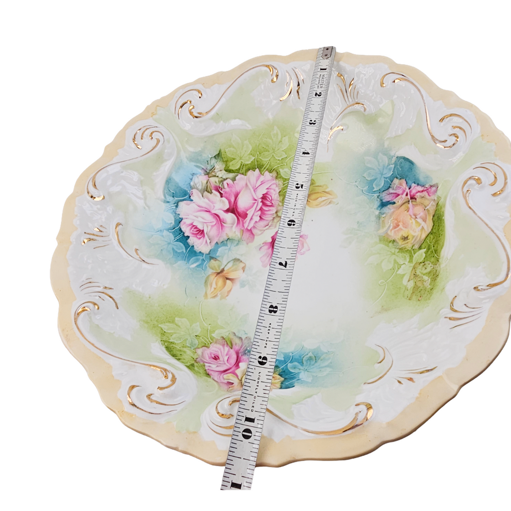 RS Prussia Porcelain Antique Bowl Mold 1 Pink Rose Decor