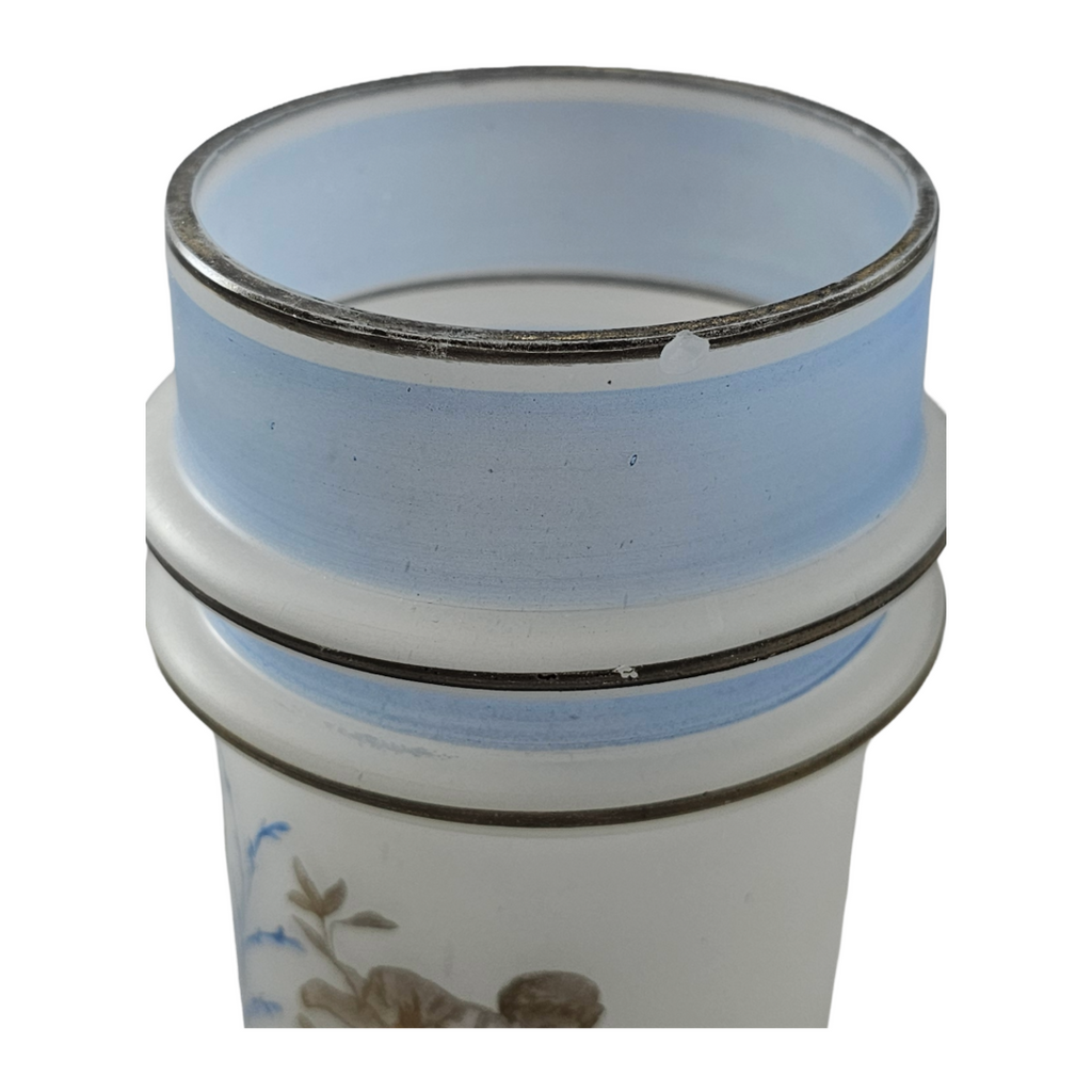 Antique Cherub Cylinder Vase by Mt. Washington Glass Co.