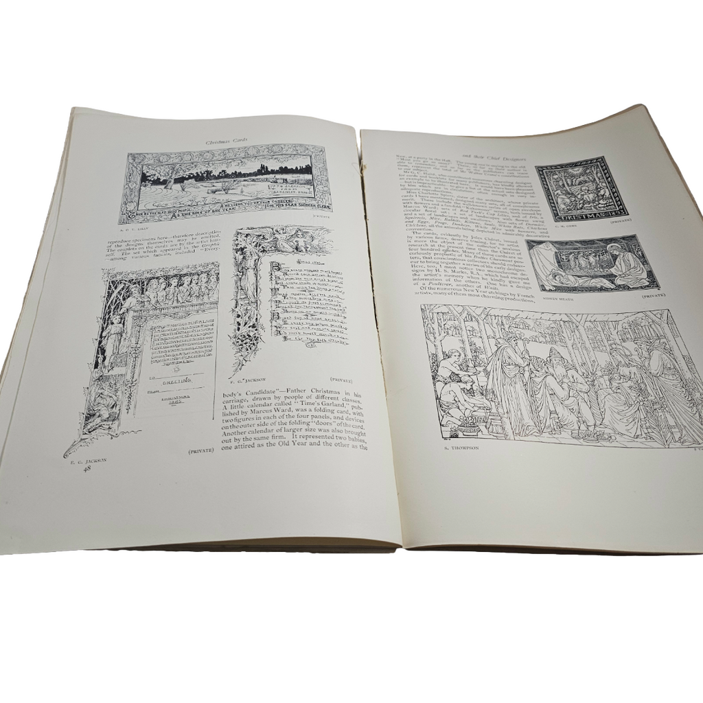 Art Nouveau Mag Christmas Cards & Their Designers Gleeson White 1894 Studio