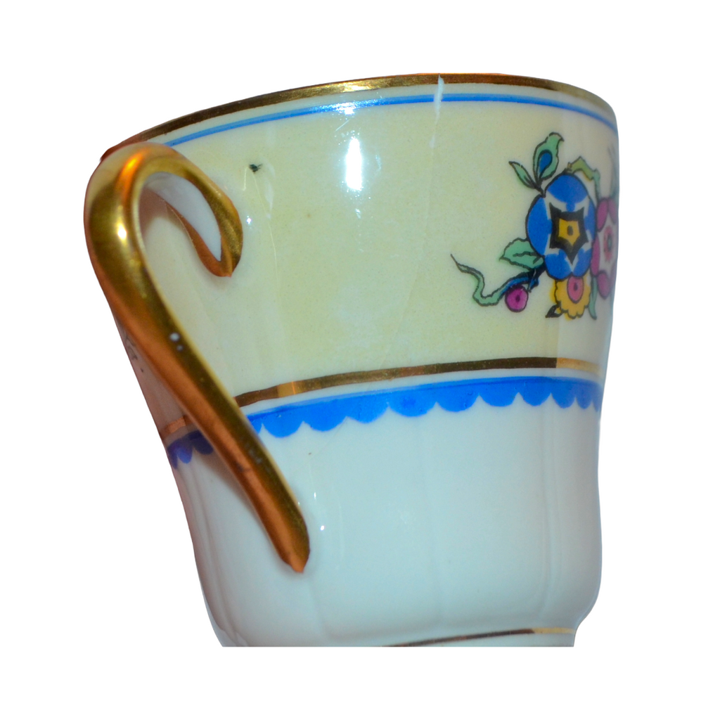 LIMOGES Porcelain Demitasse Cup Saucer Set C. Ahrenfeldt 18 Pc Teacup Service