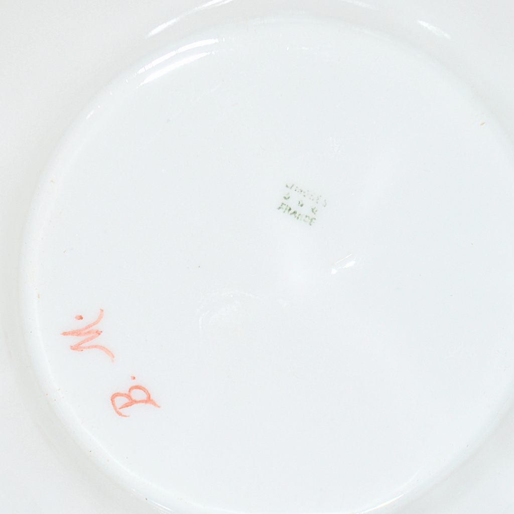 Antique Limoges Jardiniere Planter Hand Painted Phlox Artist Signed Porcelain Planter