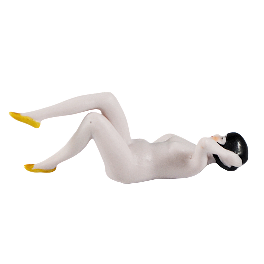 German Porcelain Bisque Art Deco Bathing Beauty Figurine Doll