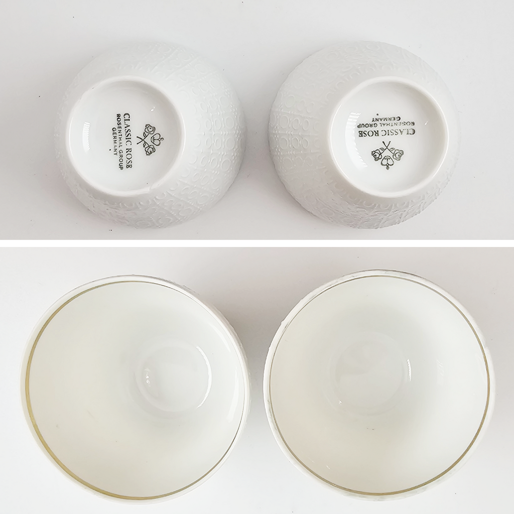 Rosenthal Germany Studio Line Tea Set for Two – Bjorn Wiinblad Design, Gold Floral Trim