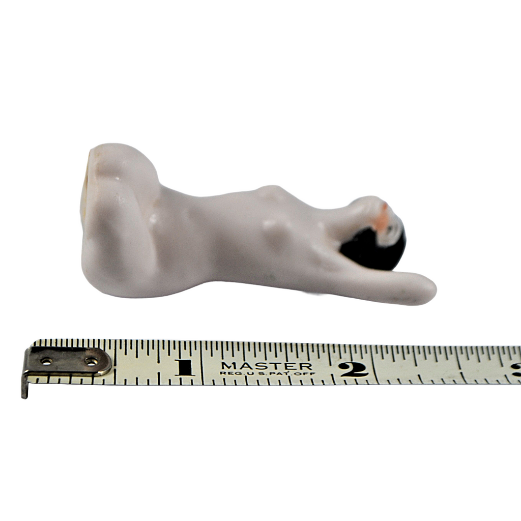 German Porcelain Bisque Art Deco Seated Doll Bathing Beauty Figurine