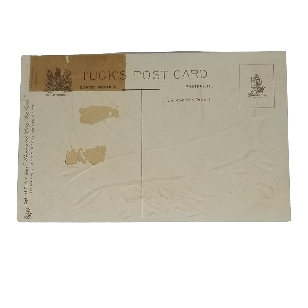 Raphael Tuck Memorial Day Postcard Civil War Card Group of Flags The Hands That Grasped Them Poem