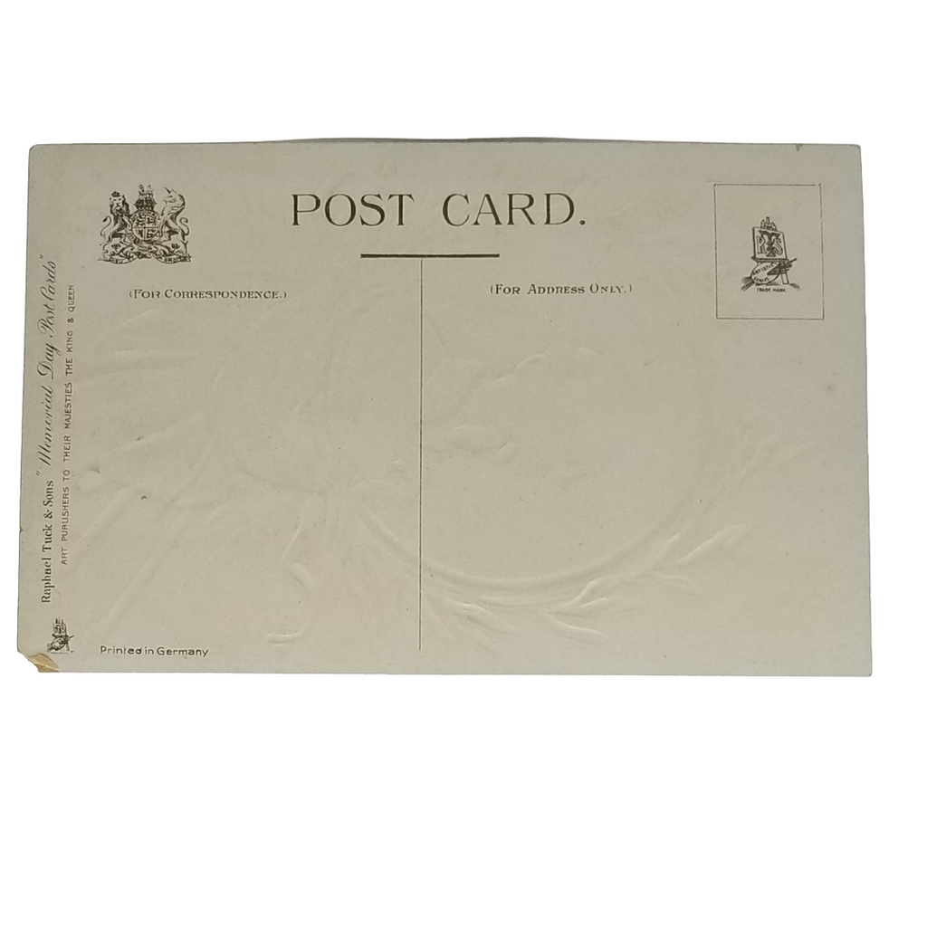 Raphael Tuck Memorial Day Postcard Civil War Card Portrait General Joseph Johnston with Flag