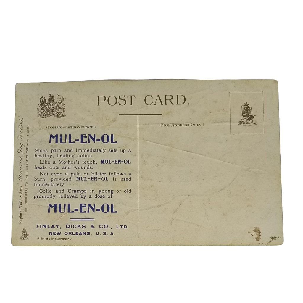 Raphael Tuck Memorial Day Postcard Civil War In Memoriam Flags & Advertising on Back