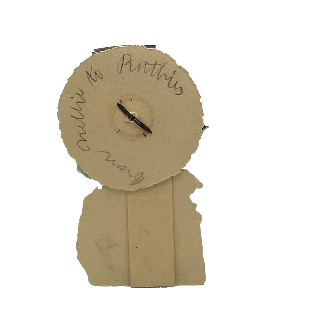 Miniature Die Cut Mechanical Valentine Card Little Girl Kaleidoscope Spinner