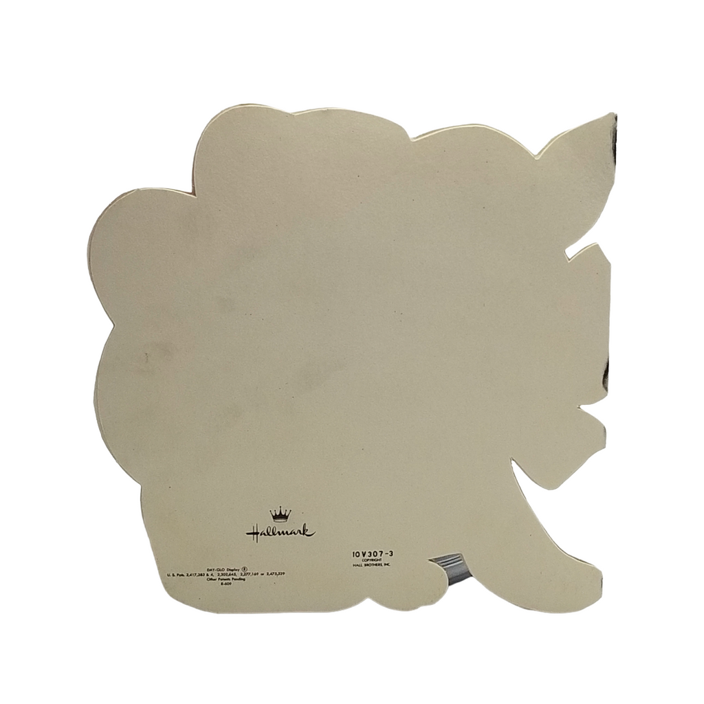 Vintage Die Cut Valentine Hallmark Card Scottie Puppy Dog w/ Heart