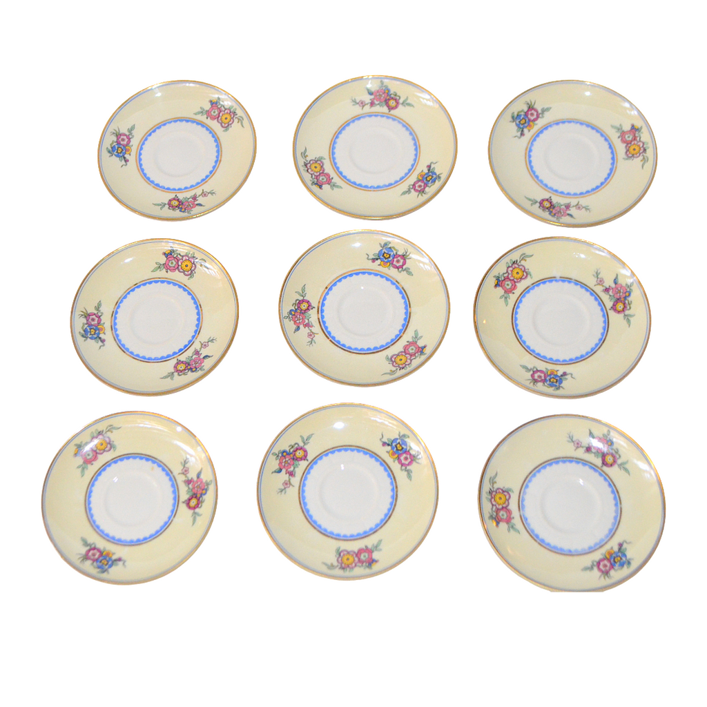 LIMOGES Porcelain Demitasse Cup Saucer Set C. Ahrenfeldt 18 Pc Teacup Service