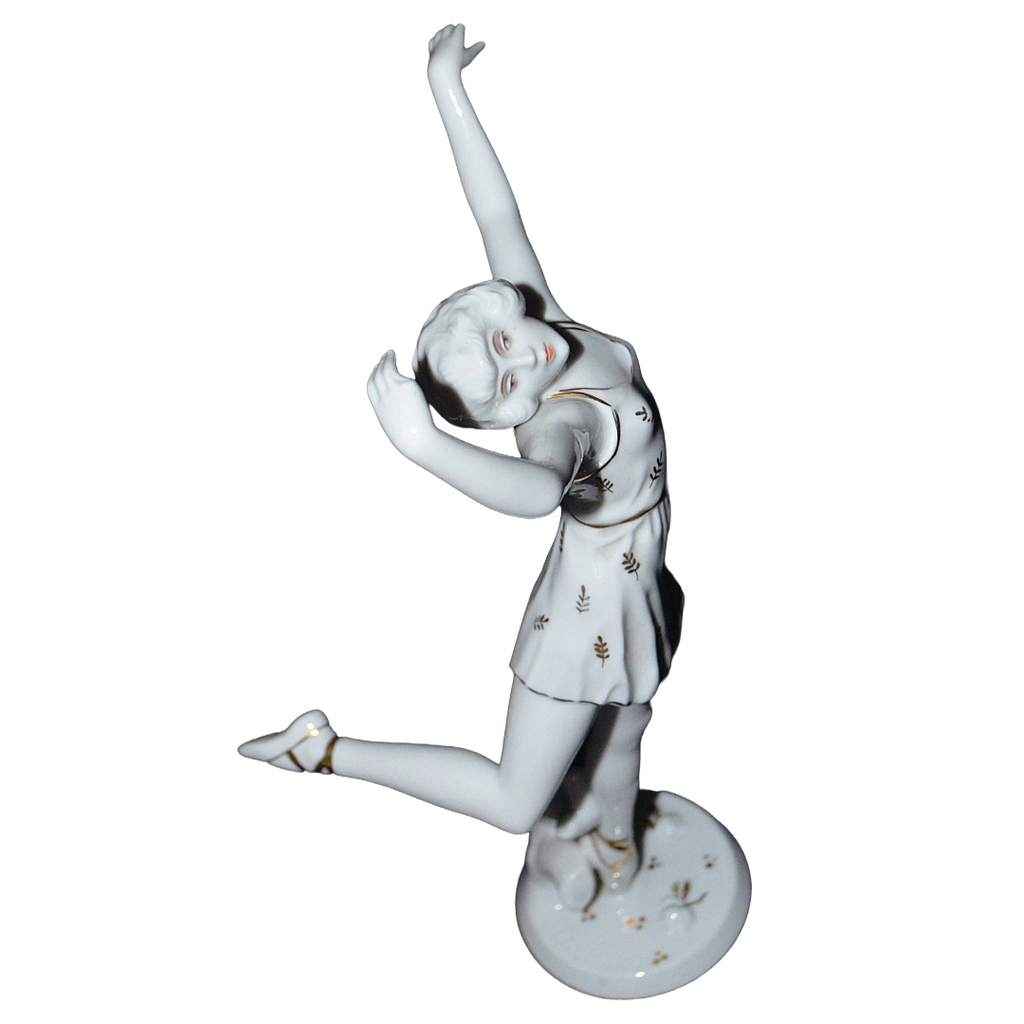 Rosenthal Porcelain Art Deco Ballerina Figurine Model 211 "Spring" By Artist Charol