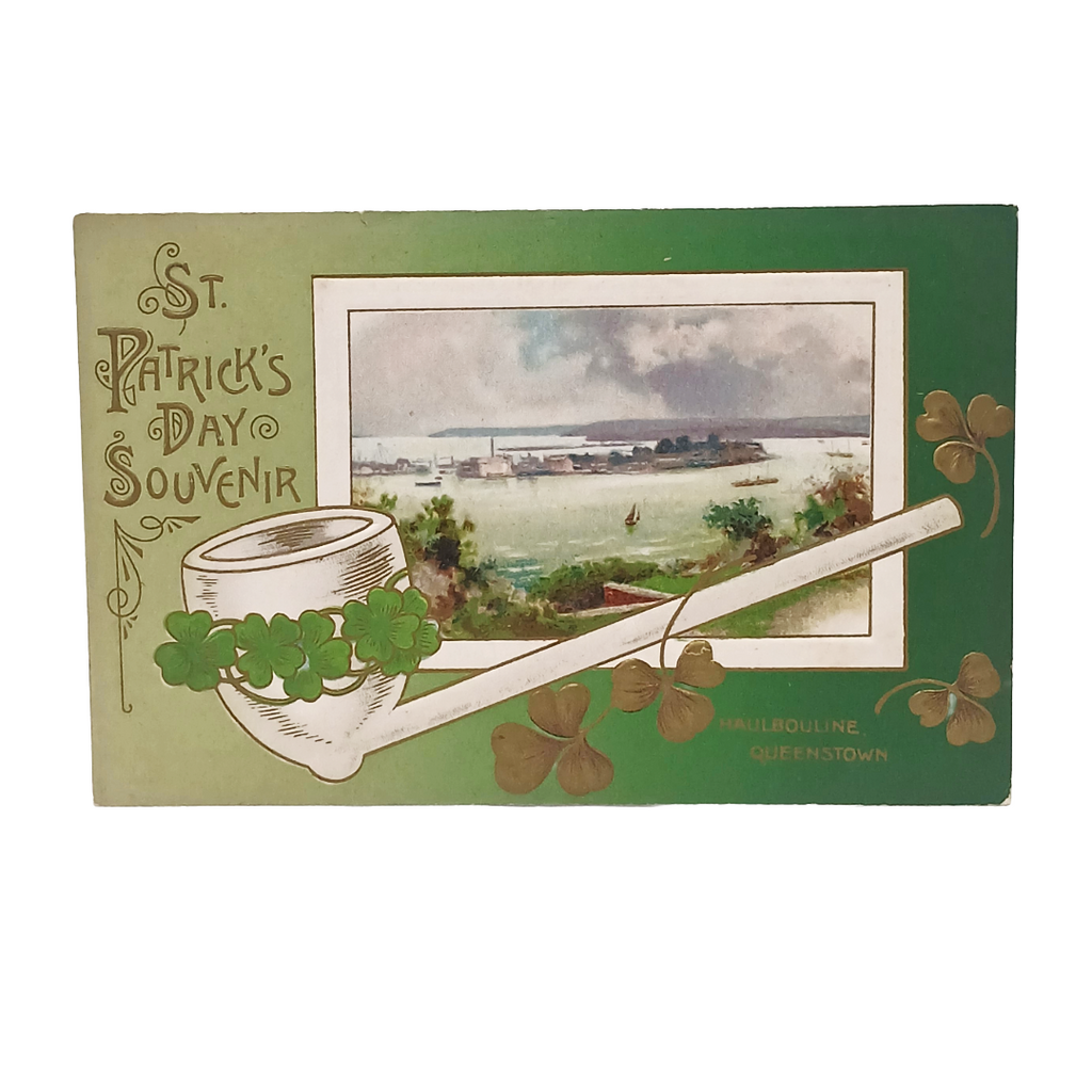 Saint Patrick's Day Postcard Winsch White Pipe Haulbouline  Queenstown