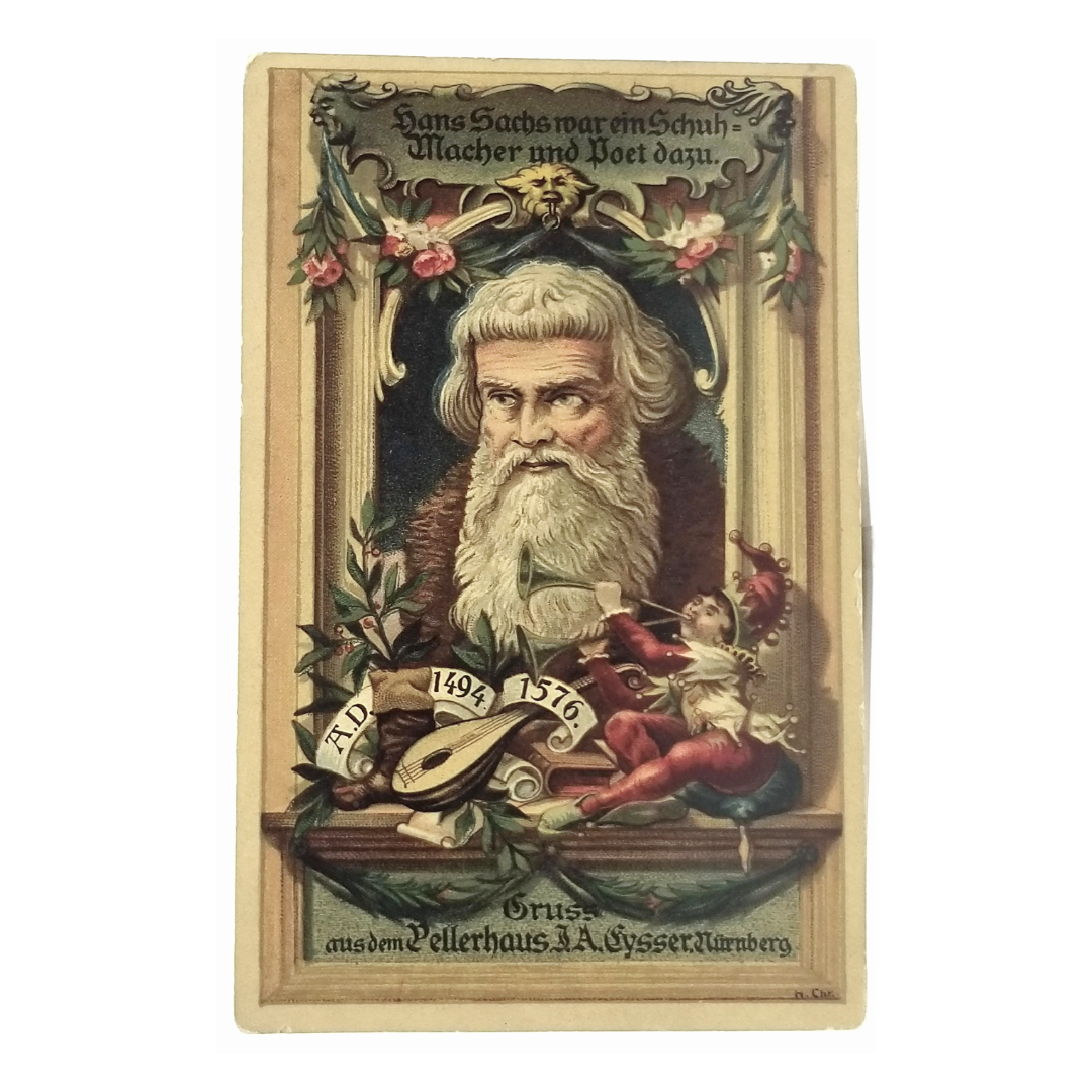 Hans Sachs Poet Composer Cobbler German Advertising Card
