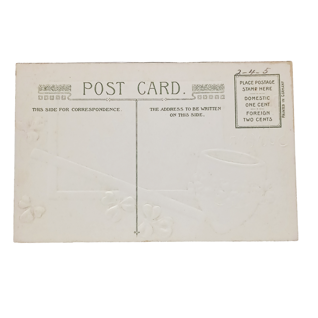 Saint Patrick's Day Postcard Winsch White Pipe Haulbouline  Queenstown
