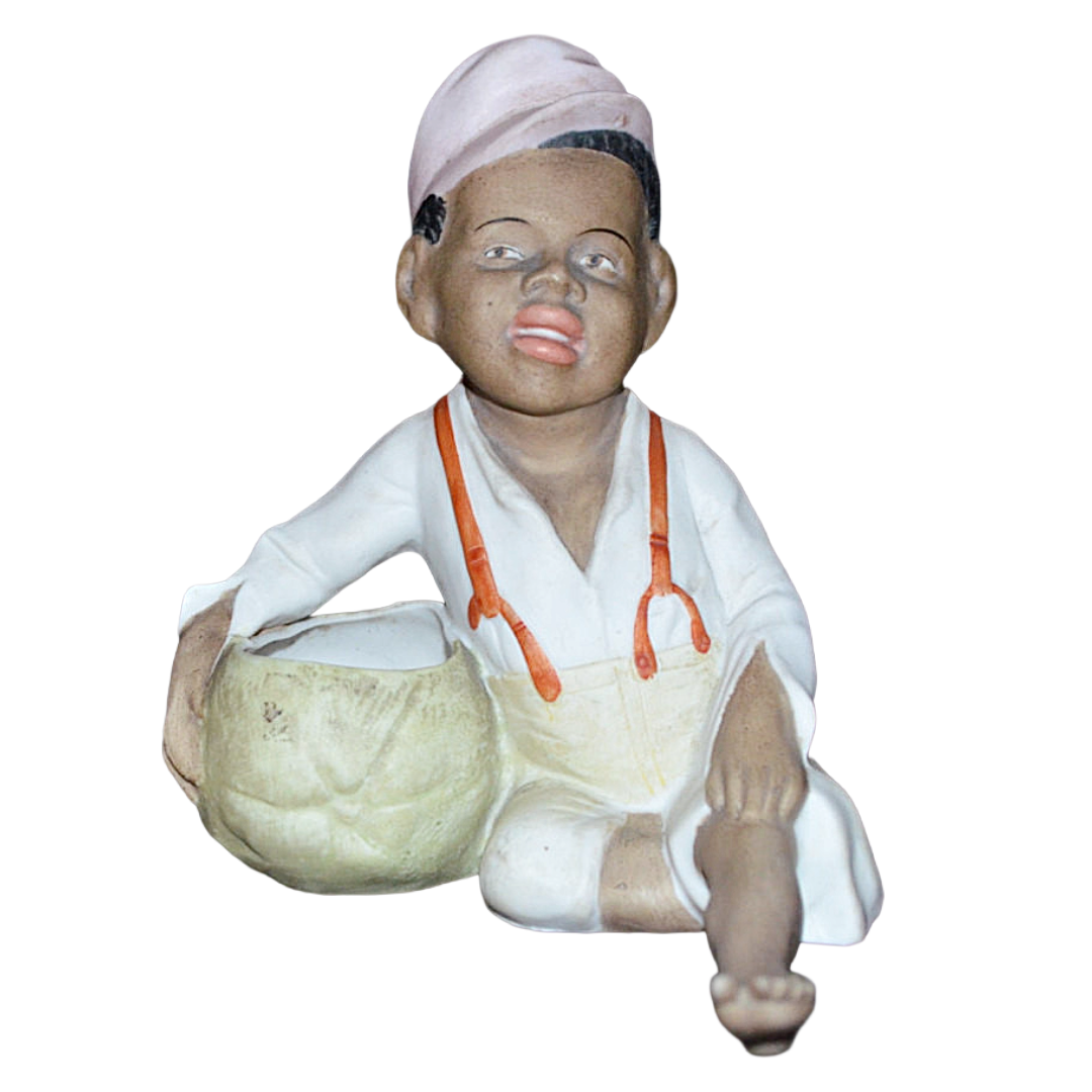 Black Americana African Boy Holding Watermelon