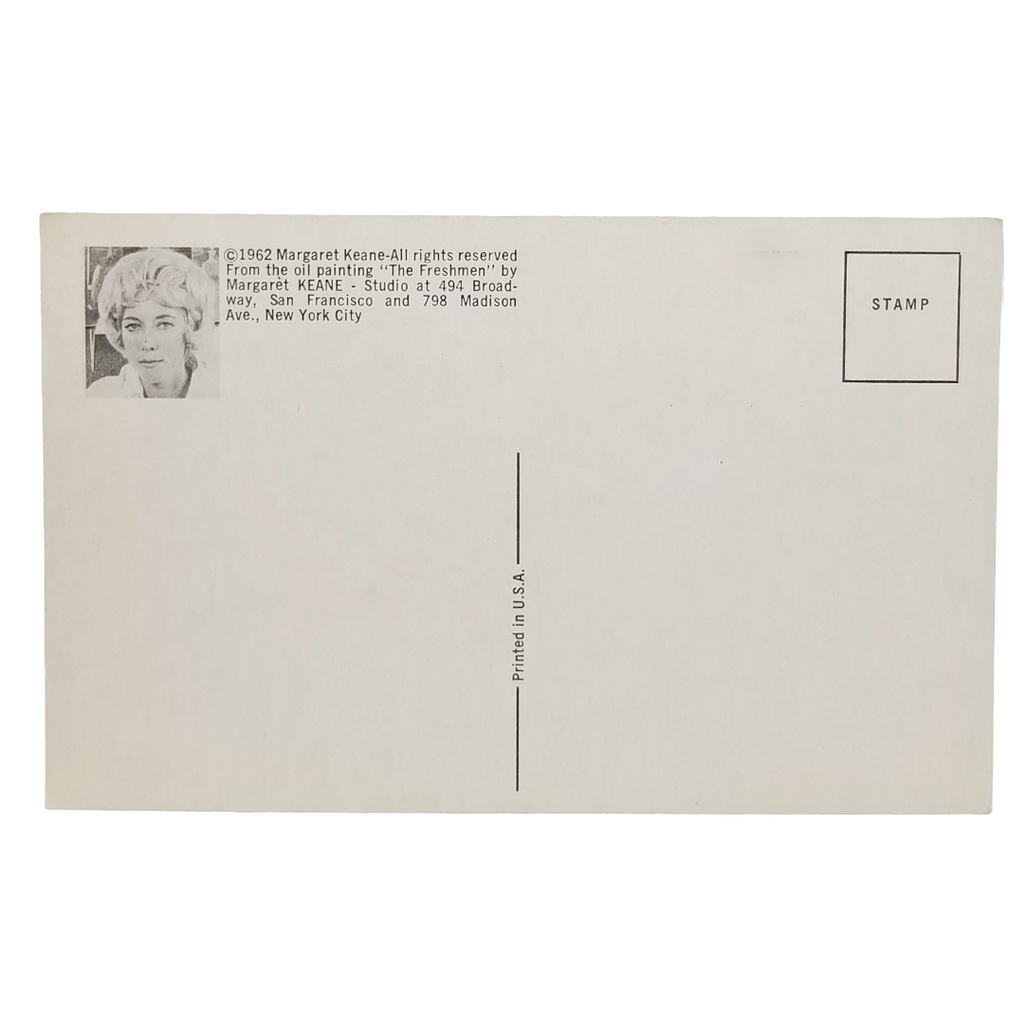 Margaret Keane Postcard Big Eyed Young Women "The Freshmen" 1960s