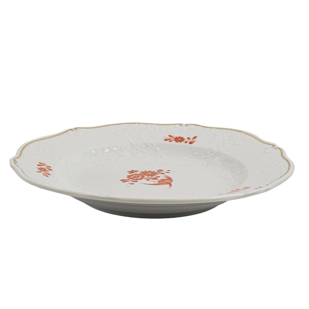WWII Era Meissen German Porcelain Dessert Plate Red Pheasant Pattern