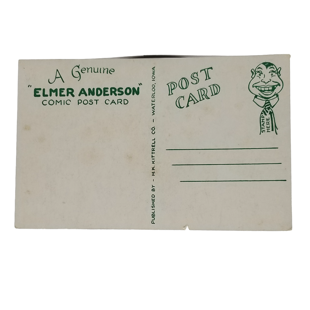 Comical Christmas Postcard Drunken Santa Artist Elmer Anderson
