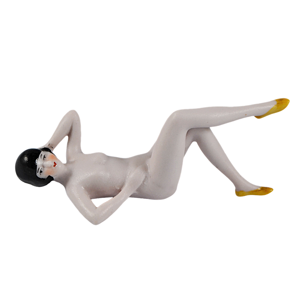 German Porcelain Bisque Art Deco Bathing Beauty Figurine Doll