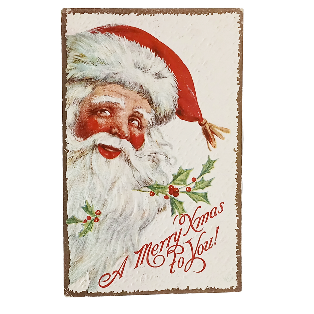 Christmas Postcard Santa Claus Series 1001 Rosy Cheeks Jolly Expression