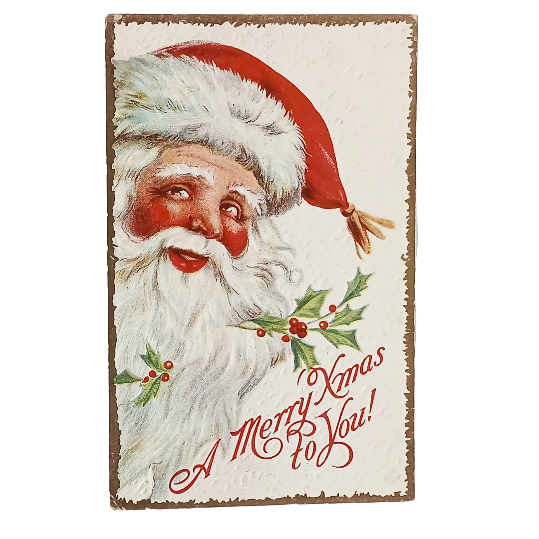 Christmas Postcard Santa Claus Series 1001 Rosy Cheeks Jolly Expression