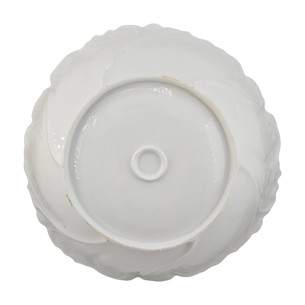 RS PRUSSIA BOWL Stylized Daisy Floral Swirl Rim Mold 40 Yellow Roses & Flowers