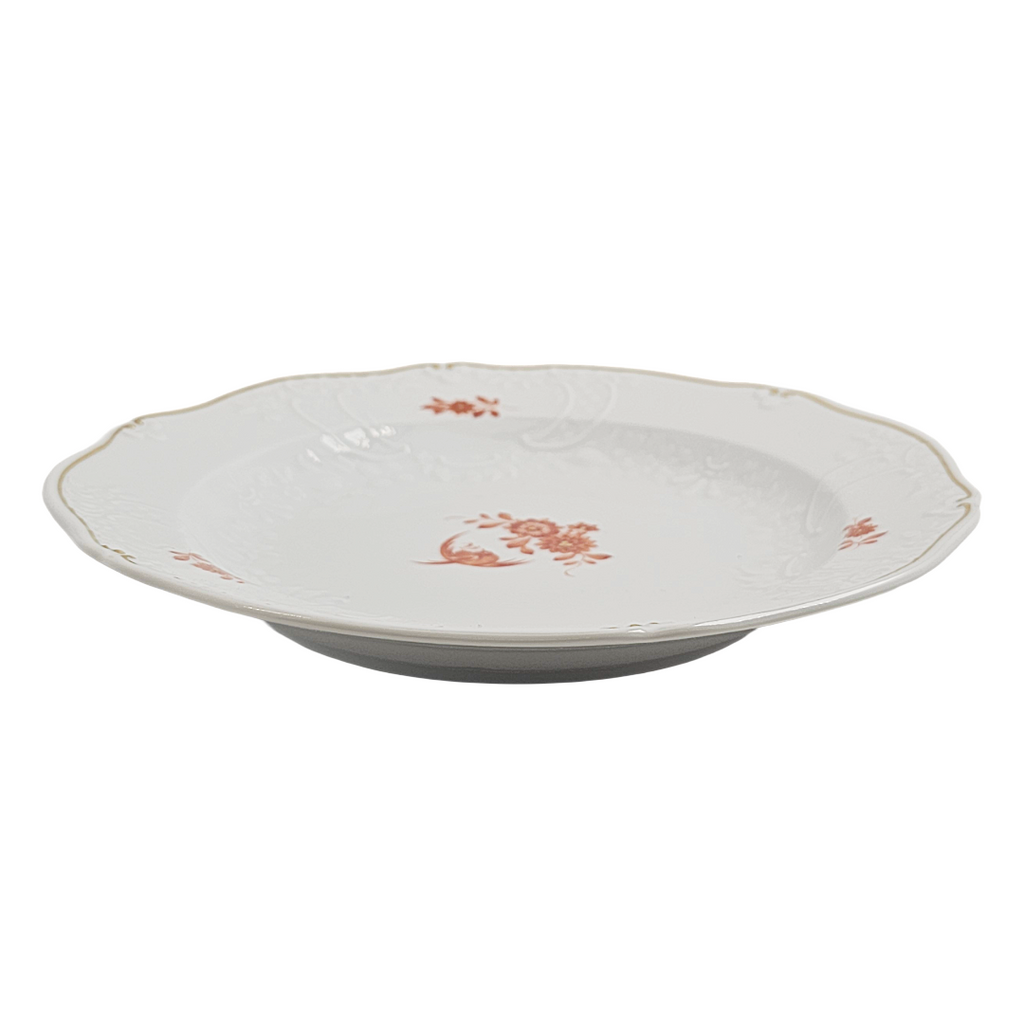 WWII Era Meissen German Porcelain Salad Plate Red Pheasant Pattern