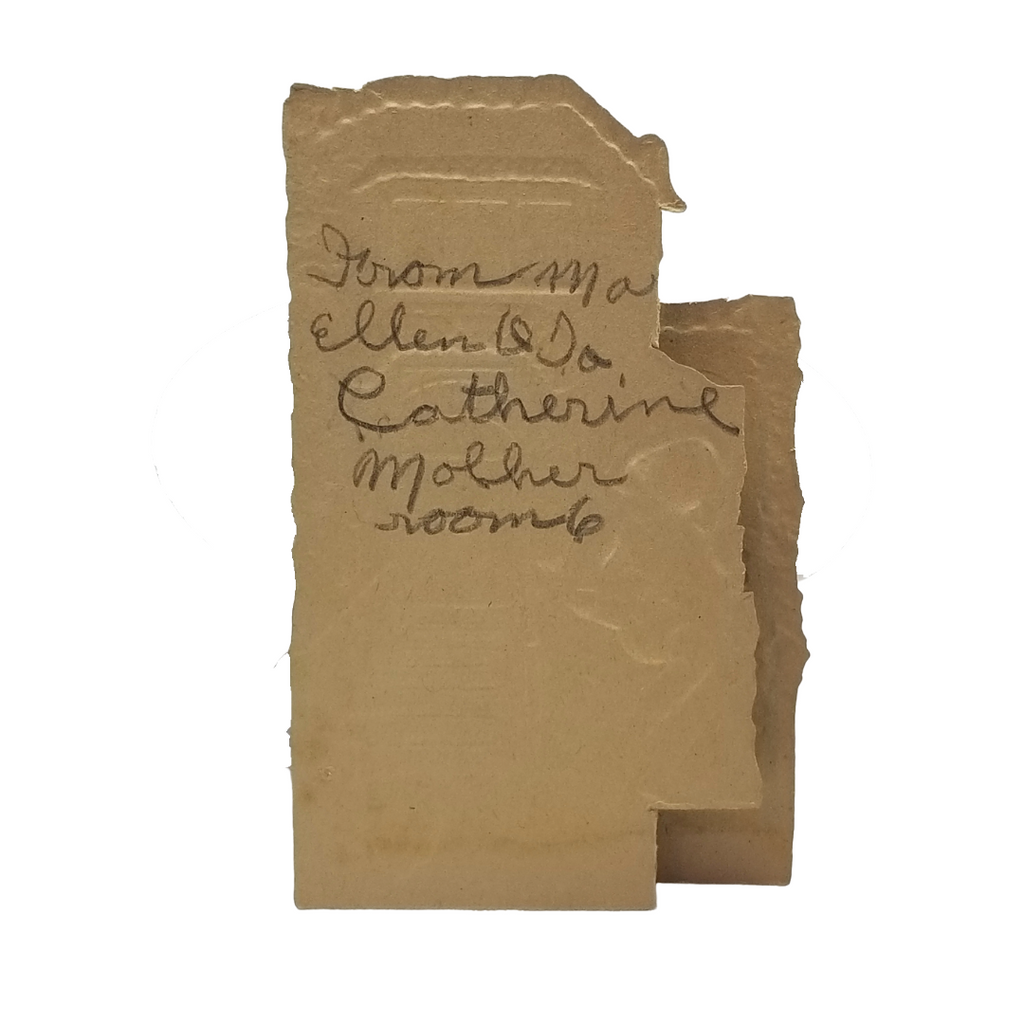 Vintage German Valentine Die Cut Card Fold Out Boy in Open Window