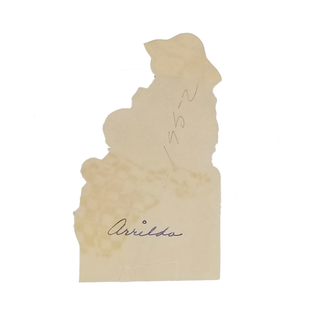 Vintage Valentine Die Cut Card Farmer Girl Harvesting Hearts in Basket