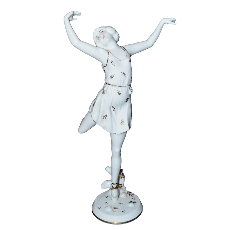 Rosenthal Porcelain Art Deco Ballerina Figurine Model 211 "Spring" By Artist Charol