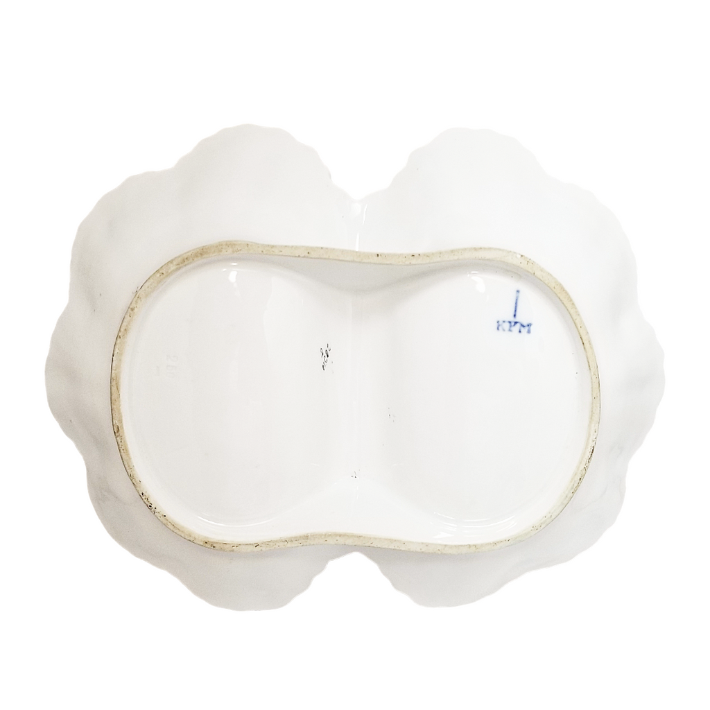 KPM Porcelain Double Sided Serving Dish Basket Style w/ Handle