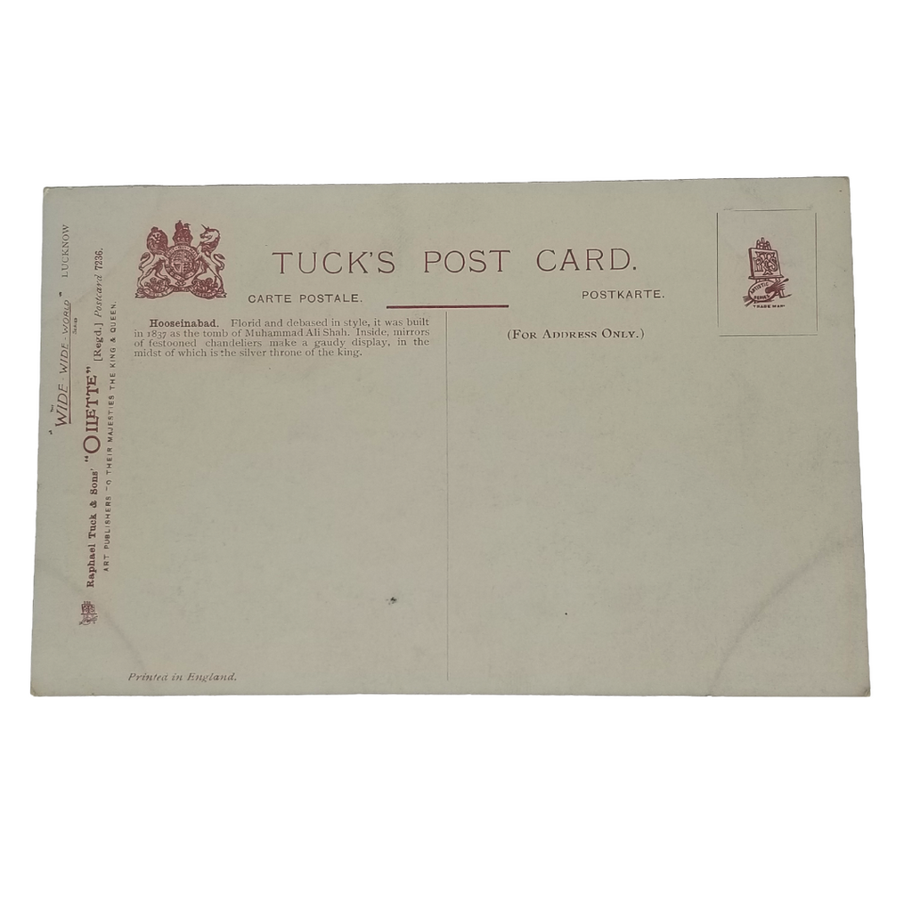 Lucknow India Postcard The Hooseinabad 1911 Palace of Lights Oilette Tuck Art
