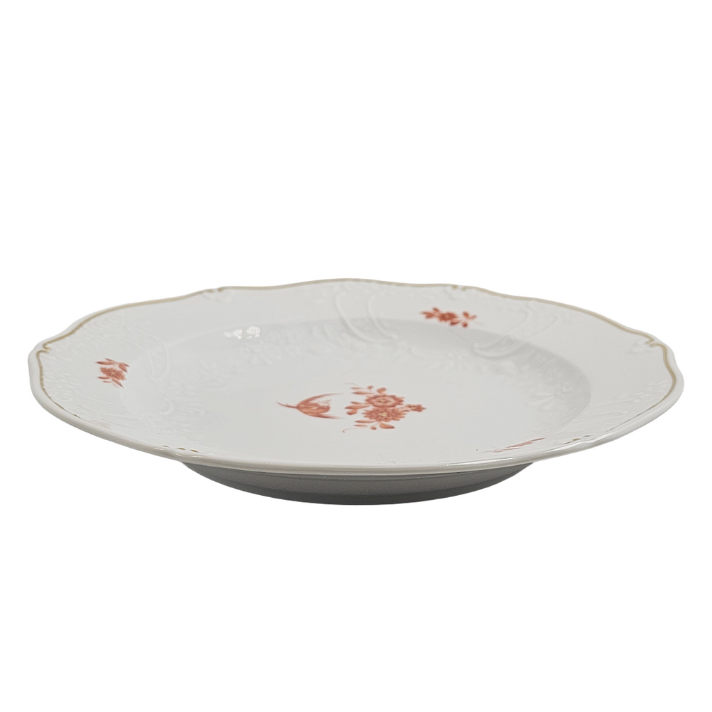 WWII Era Meissen German Porcelain Salad Plate Red Pheasant Pattern
