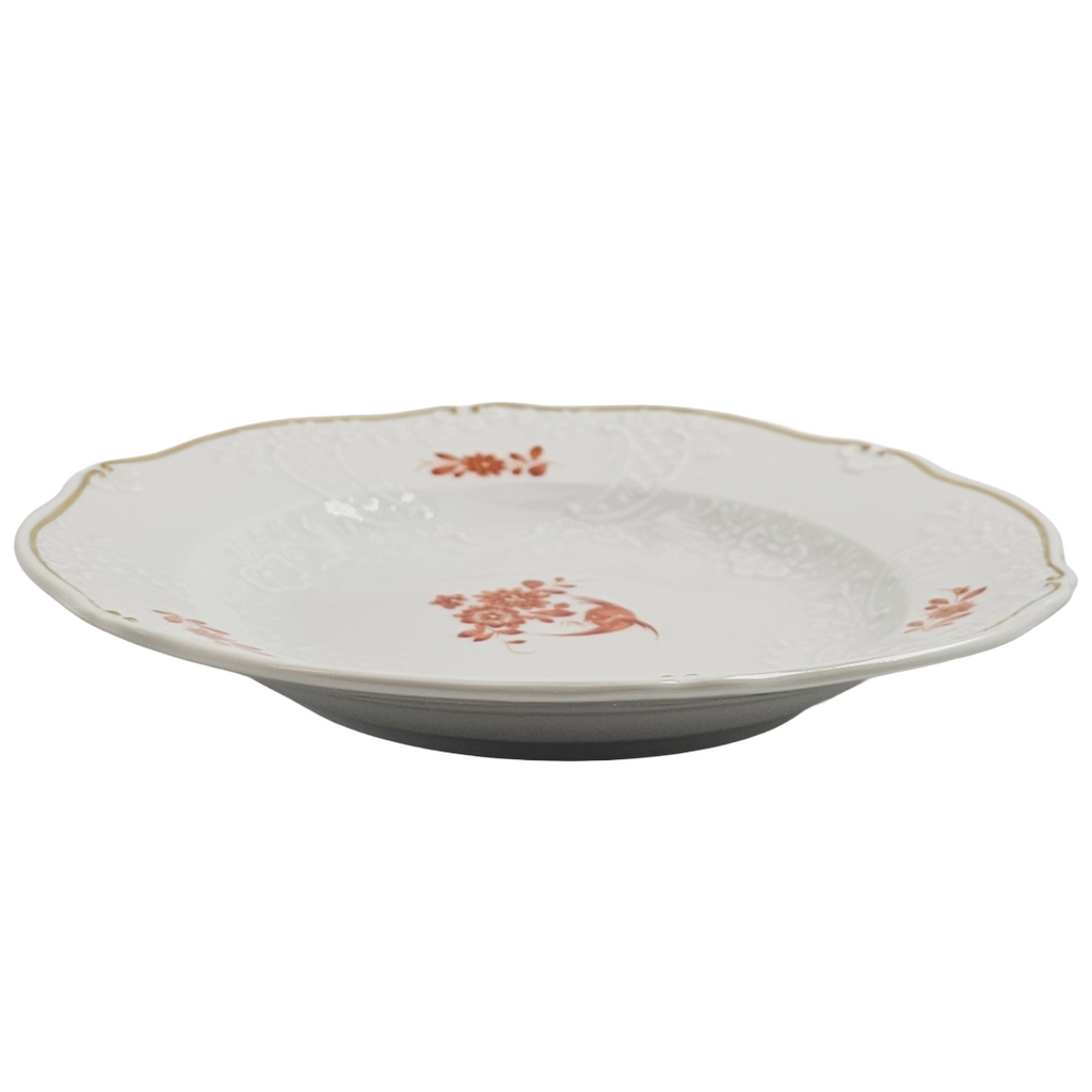 WWII Era Meissen German Porcelain Dessert Plate Red Pheasant Pattern