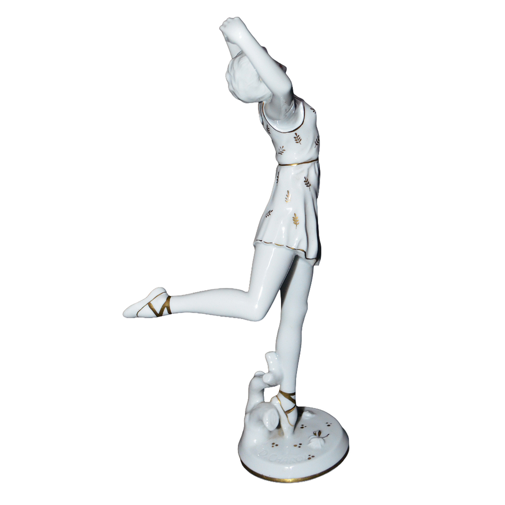 Rosenthal Porcelain Art Deco Ballerina Figurine Model 211 "Spring" By Artist Charol