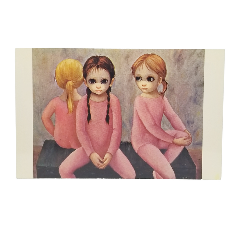 Margaret Keane Postcard 1960s MCM Big Eyes Child The Ballet Class