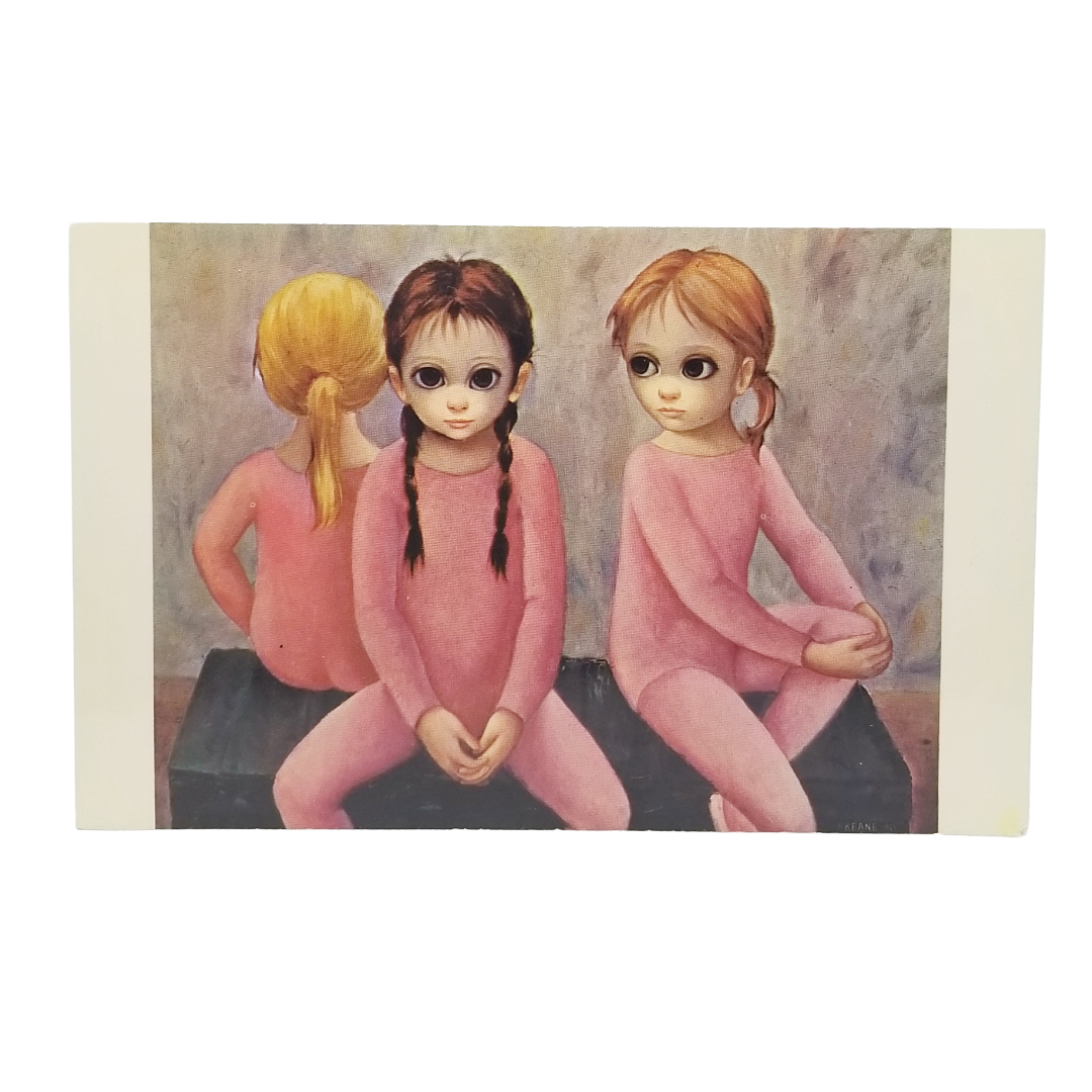 Margaret Keane Postcard 1960s MCM Big Eyes Child The Ballet Class