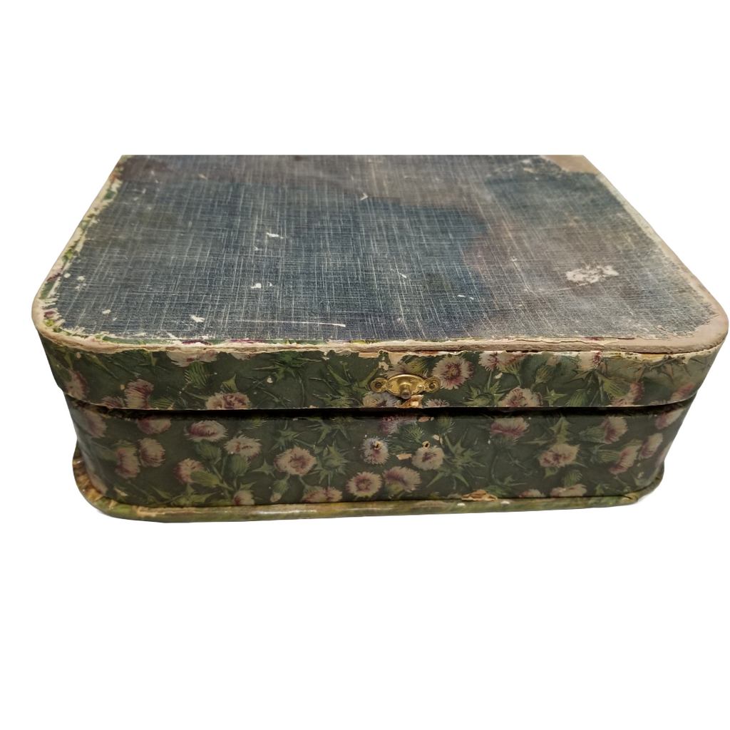 Vintage Celluloid Manicure Set in Box with Native American Scene