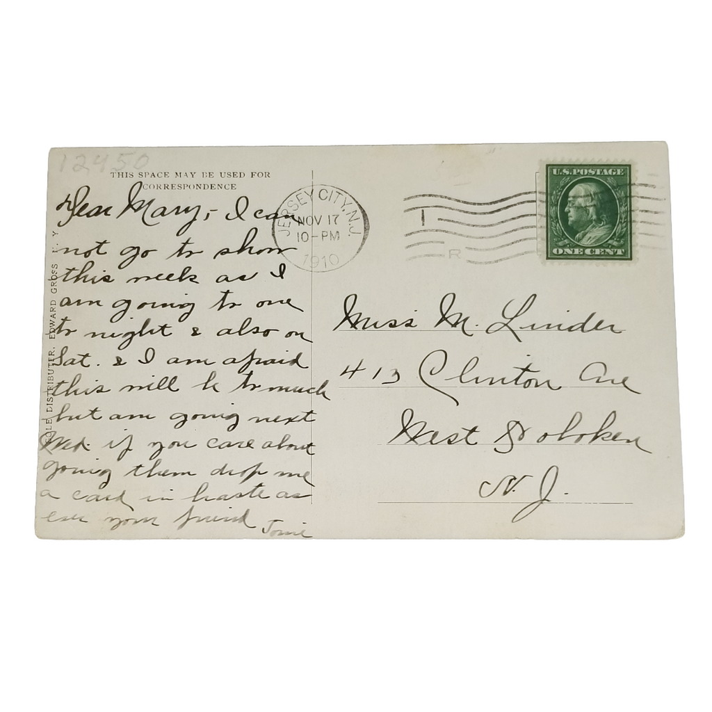 Romantic Postcard Edwardian Couple A Summer Girl Artist Christy