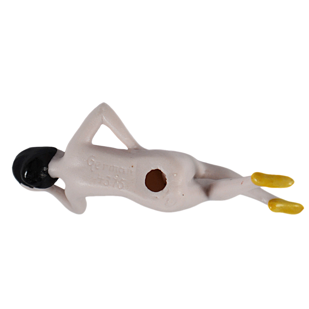 German Porcelain Bisque Art Deco Bathing Beauty Figurine Doll