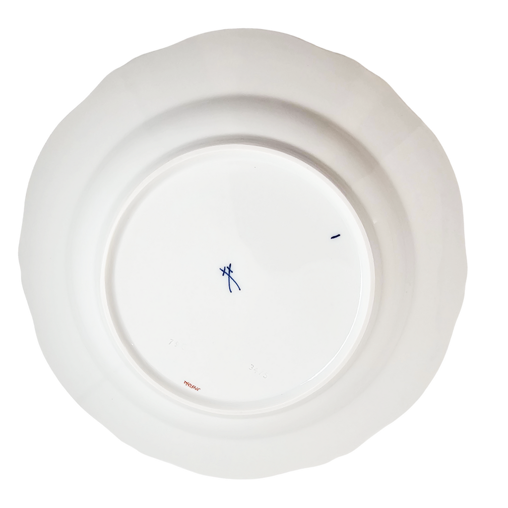 WWII Era Meissen German Porcelain Luncheon or Dinner Plate Red Pheasant Pattern