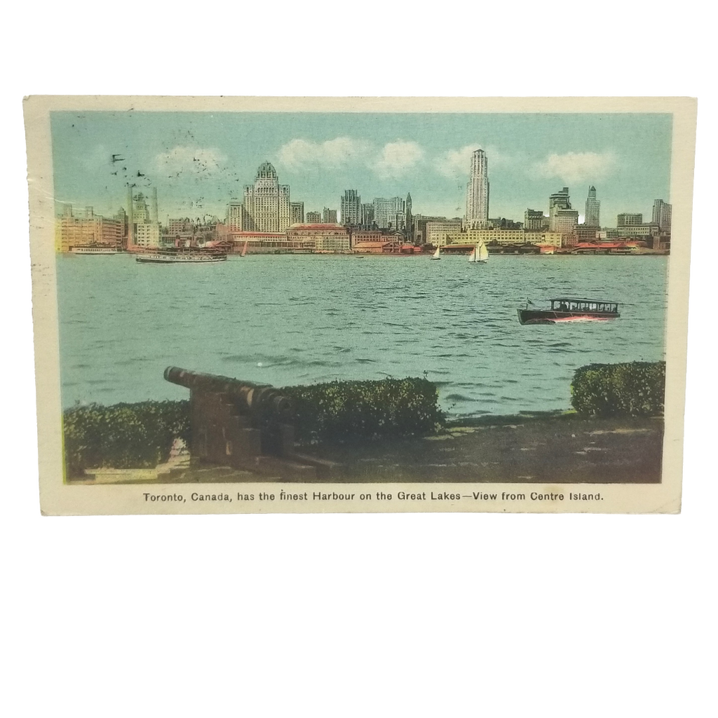 Postcard Toronto Canada Centre Island View of Harbor