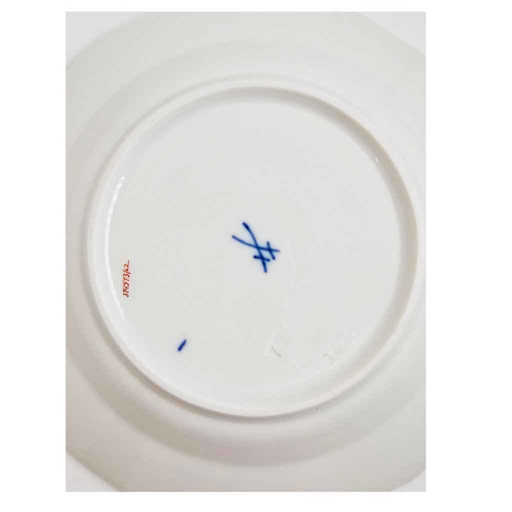WWII Era Meissen German Porcelain Dessert Plate Red Pheasant Pattern