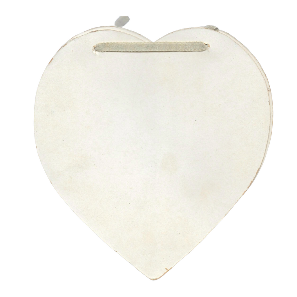 Die Cut Valentine Raphael Tuck Gold Embossed Heart Shaped Card Young Girl in Yellow Gown