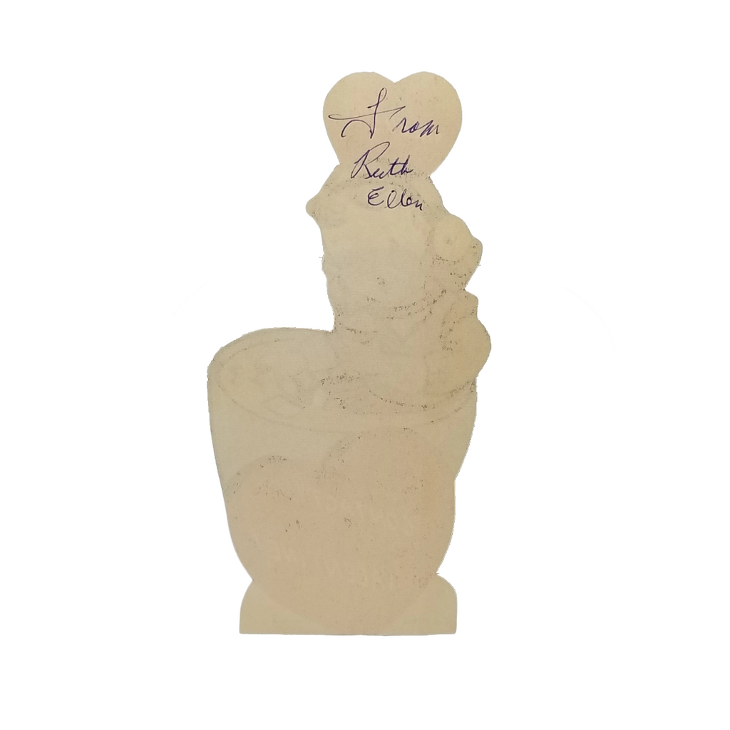 Die Cut Valentine Card Space Themed Girl Making Contact