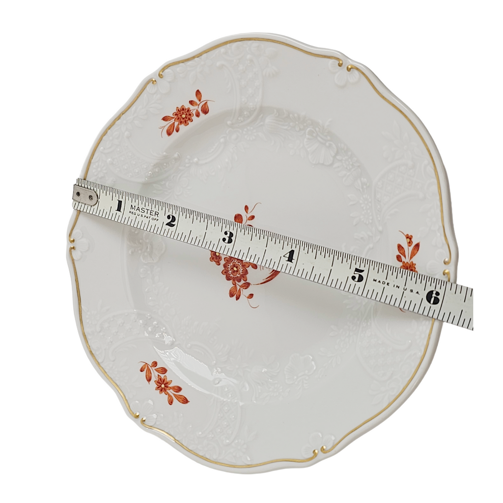 WWII Era Meissen German Porcelain Dessert Plate Red Pheasant Pattern