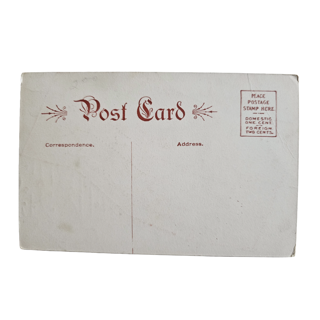 Valentine Postcard Cupid Holding Check w/ Couple Bank of Love Unlimited